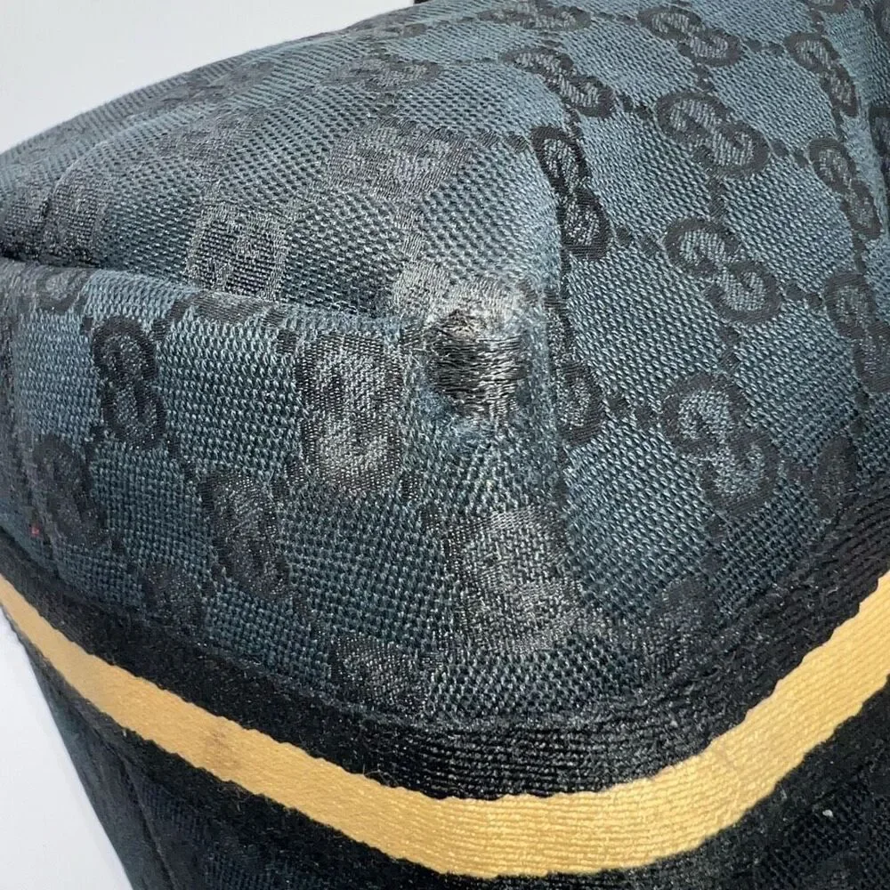Gucci Vintage Jolicoeur GG Monogram Canvas Medium Tote Black